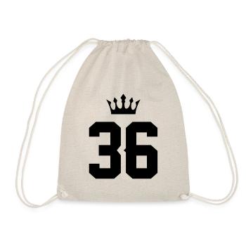36 Number crown - Drawstring Bag - nature - Front