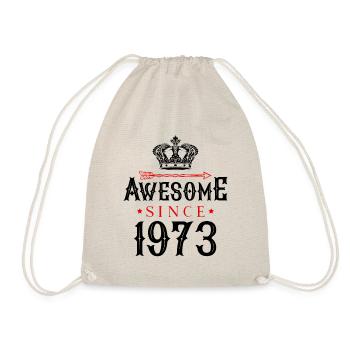 1973 awesome since - Turnbeutel - Natur - Vorne