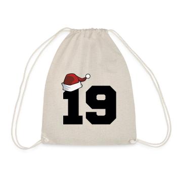 19 Numéro Noël - Sac de sport léger - nature - Devant