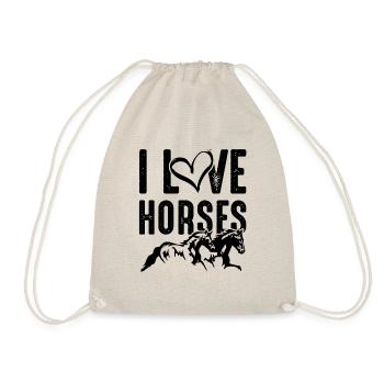 I love Horses - Turnbeutel - Natur - Vorne