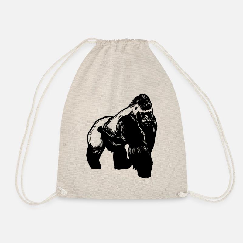 Gorilla Tier - Turnbeutel - Natur