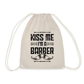 Kiss me Barber - Drawstring Bag - nature - Front