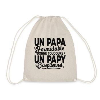 Un Papa Formidable Donne Un Papy Exceptionnel - Sac de sport léger - nature - Devant
