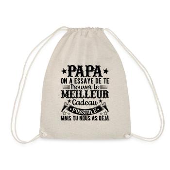 Dad we tried to find you the best gift - Drawstring Bag - nature - Front