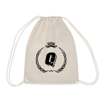 Q Buchstabe Kranz - Turnbeutel - Natur - Vorne
