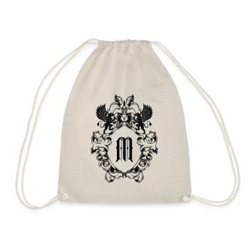 M Buchstabe Wappen - Turnbeutel - Natur - Vorne