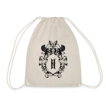 H Buchstabe Wappen - Turnbeutel - Natur - Vorne