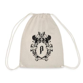 P letter coat of arms - Drawstring Bag - nature - Front