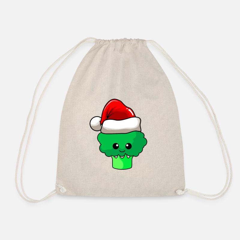 Broccoli Weihnachten Comic Xmas - Turnbeutel - Natur