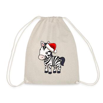 Zebra Comic Christmas - Sac de sport léger - nature - Devant