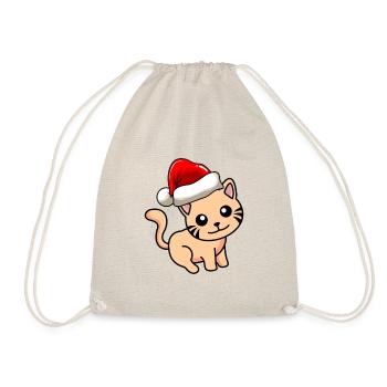 Cat Comic Christmas - Drawstring Bag - nature - Front
