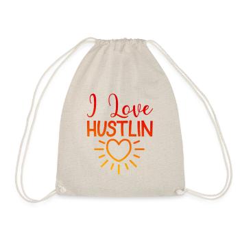I love Hustlin - Drawstring Bag - nature - Front