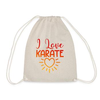 I love karate - Drawstring Bag - nature - Front