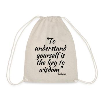 To understand yourself is the key to wisdom - Drawstring Bag - nature - Front