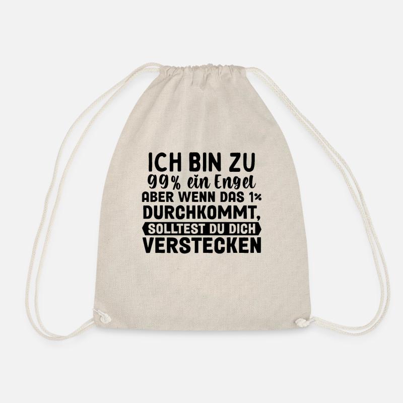 Ich Bin Fast Ein Engel - Turnbeutel - Natur