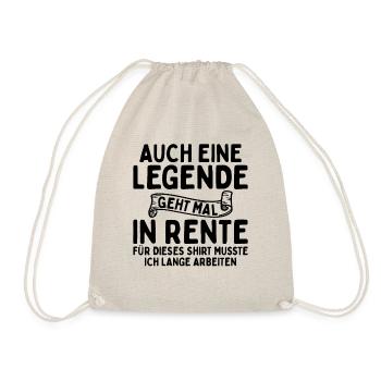 Auch Eine Legende Geht In Rente - Turnbeutel - Natur - Vorne