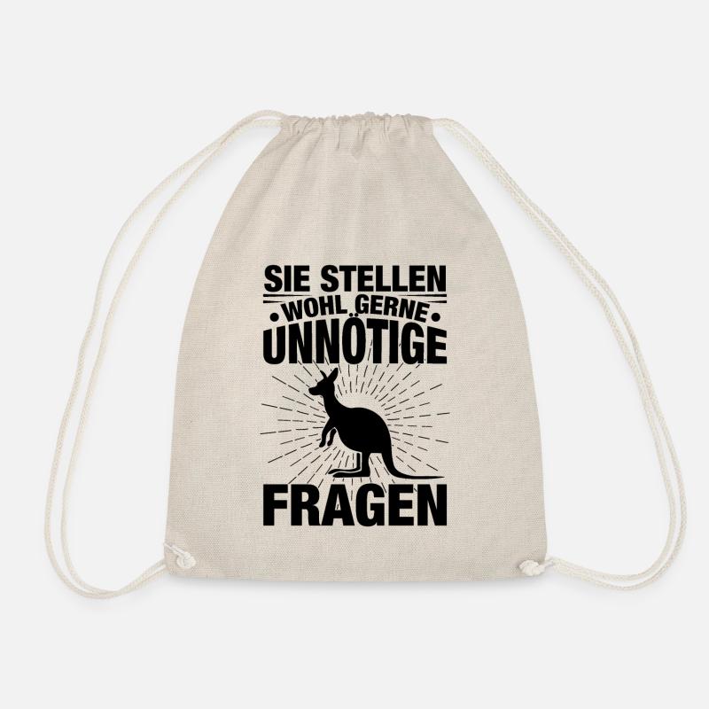 Sie Stellen Wohl Gerne Unnötige Fragen - Turnbeutel - Natur