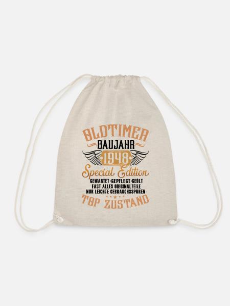 Oldtimer 1948 - Retro Geschenk 75. Geburtstag - Turnbeutel - Natur