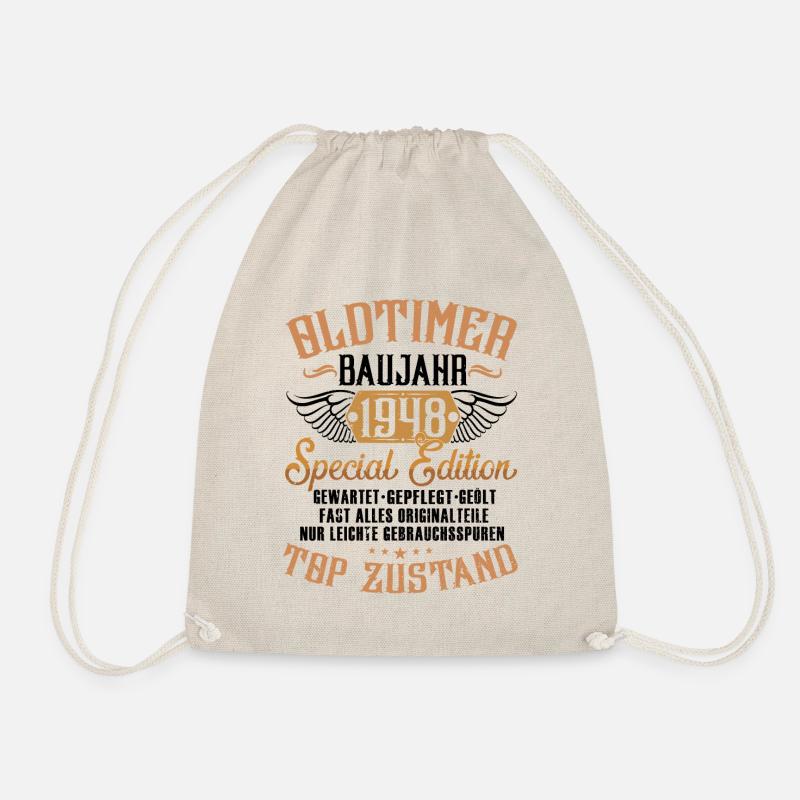 Oldtimer 1948 - Retro Geschenk 75. Geburtstag - Turnbeutel - Natur