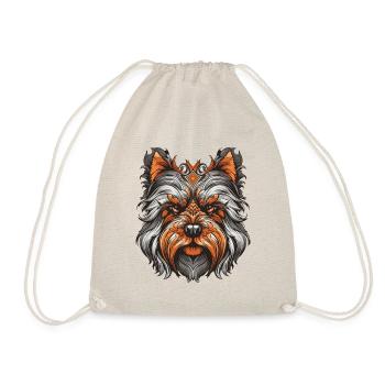 Yorkshire Terrier Hund Portrait - Turnbeutel - Natur - Vorne