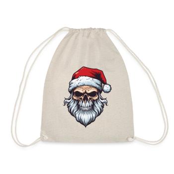 Santa Claus Skull - Drawstring Bag - nature - Front