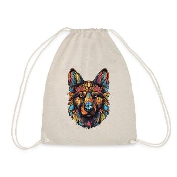 German Shepherd Dog Portrait - Drawstring Bag - nature - Front