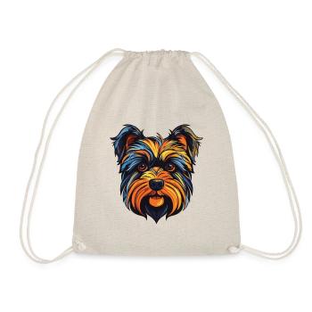 Yorkshire Terrier Hund Portrait - Turnbeutel - Natur - Vorne