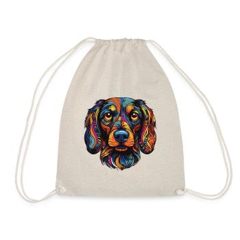 Dachshund Dog Portrait Dachshund - Drawstring Bag - nature - Front