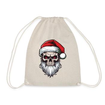 Santa Claus Skull - Drawstring Bag - nature - Front