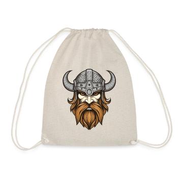 Wikinger Krieger Valhalla Kopf - Turnbeutel - Natur - Vorne