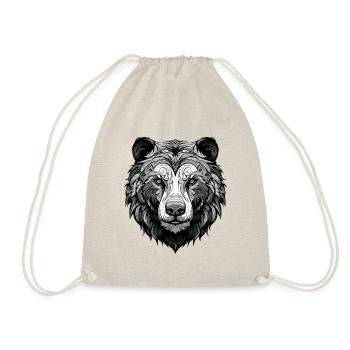 Polar Bear Portrait Polar Bear - Drawstring Bag - nature - Front
