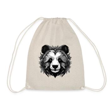 Panda Portrait - Turnbeutel - Natur - Vorne
