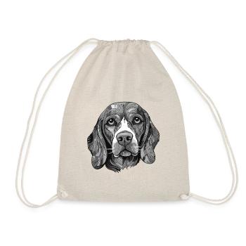Portrait de chien Beagle - Sac de sport léger - nature - Devant