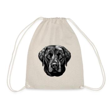 Labrador Hund Portrait - Turnbeutel - Natur - Vorne