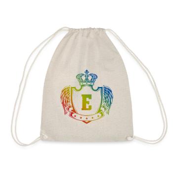 E letter Coat of arms - Drawstring Bag - nature - Front