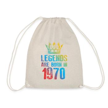 1970 legends born in - Turnbeutel - Natur - Vorne