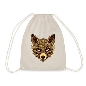 Fox Head Animal - Drawstring Bag - nature - Front