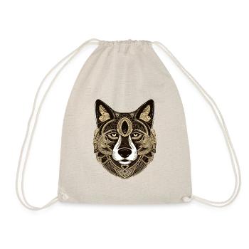 Husky Dog Head Animal - Drawstring Bag - nature - Front