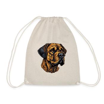 Mastiff Dog Head Animal - Drawstring Bag - nature - Front