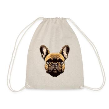 Tête de chien bouledogue français - Sac de sport léger - nature - Devant