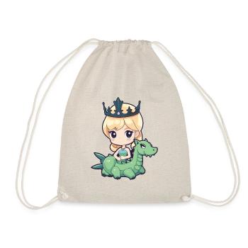 Prinzessin Drache Comic - Turnbeutel - Natur - Vorne