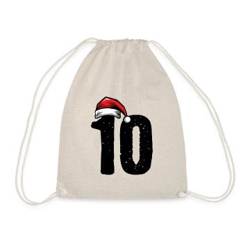 10 Numéro de Noël - Sac de sport léger - nature - Devant