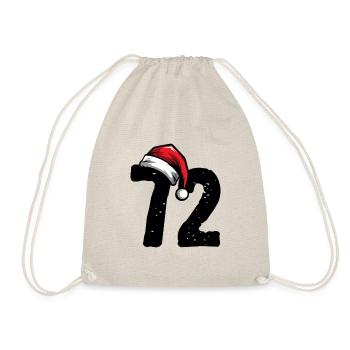 72 Zahl Weihnachten - Turnbeutel - Natur - Vorne