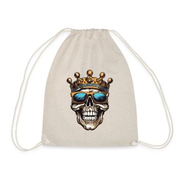 King Skull Party Crown - Drawstring Bag - nature - Front