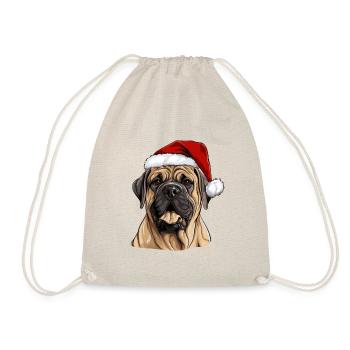 Boerboel Dog Christmas Portrait Xmas - Drawstring Bag - nature - Front