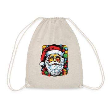Père Noël coloré Père Noël Père Noël - Sac de sport léger - nature - Devant