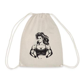 Femme Muscles Musculation Fitness Gym - Sac de sport léger - nature - Devant