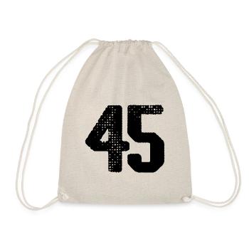 45 Zahl Trikot - Turnbeutel - Natur - Vorne