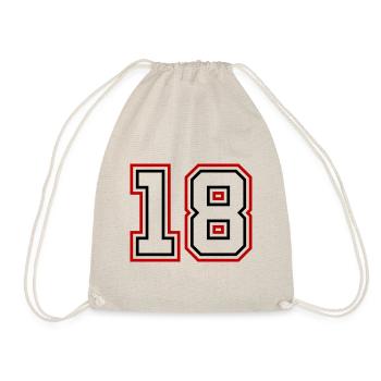 18 Numéro de numéro - Sac de sport léger - nature - Devant