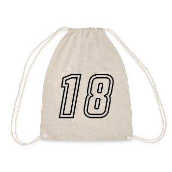 18 Numéro de numéro - Sac de sport léger - nature - Devant